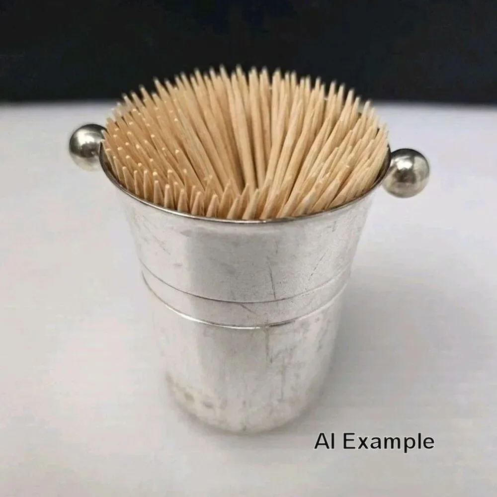 LaVie Silver Plate Mini Champagne Bucket Placecard Holder Toothpick Holder
